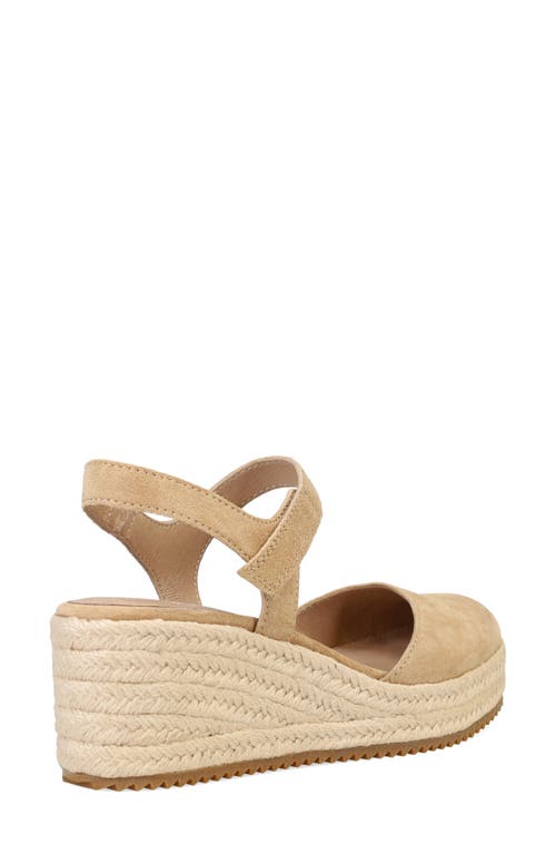 Eileen Fisher Nessa Metallic Ankle-grip Wedge Espadrilles In Ecru