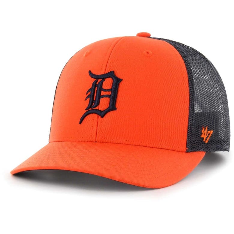 47 ' Orange Detroit Tigers Secondary Trucker Snapback Hat