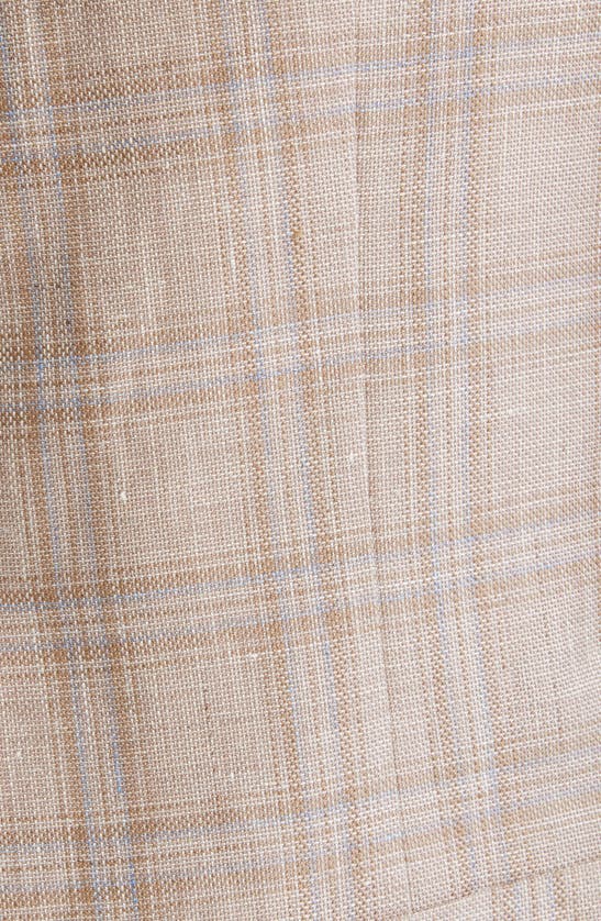 Shop Nordstrom Plaid Linen & Cotton Sport Coat In Tan Pisa Plaid