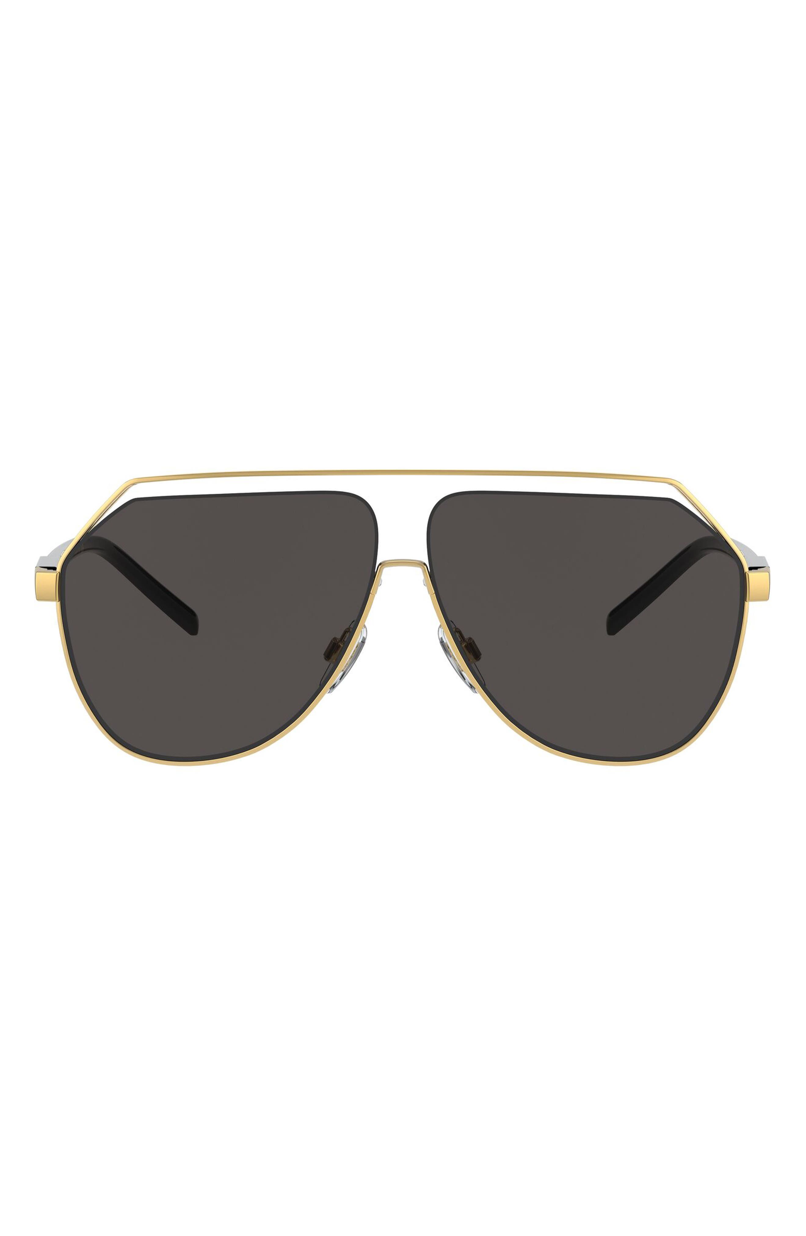 Dolce & Gabbana Metal Man 35mm Aviator Sunglasses in Gold at Nordstrom