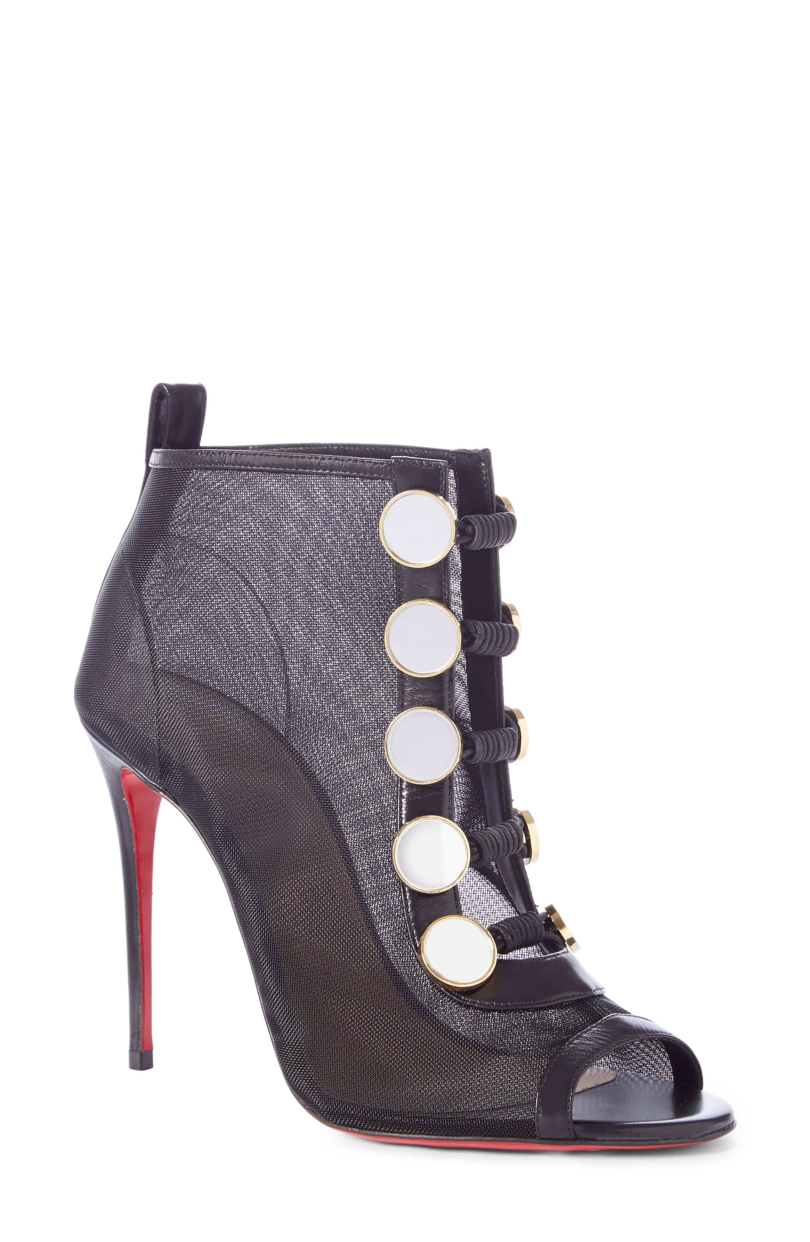 louboutin open toe booties