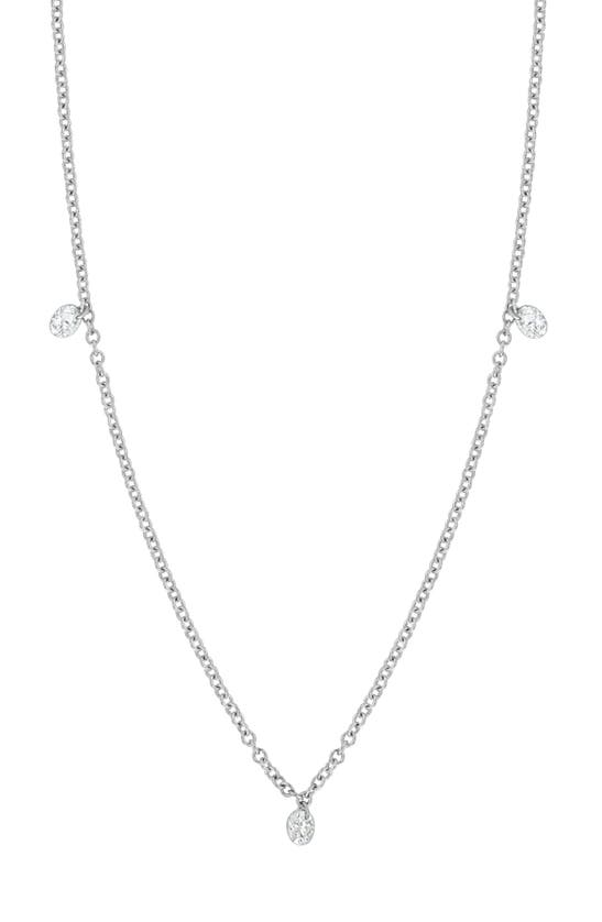 Bony Levy Monaco Diamond Station Necklace In 18k White Gold