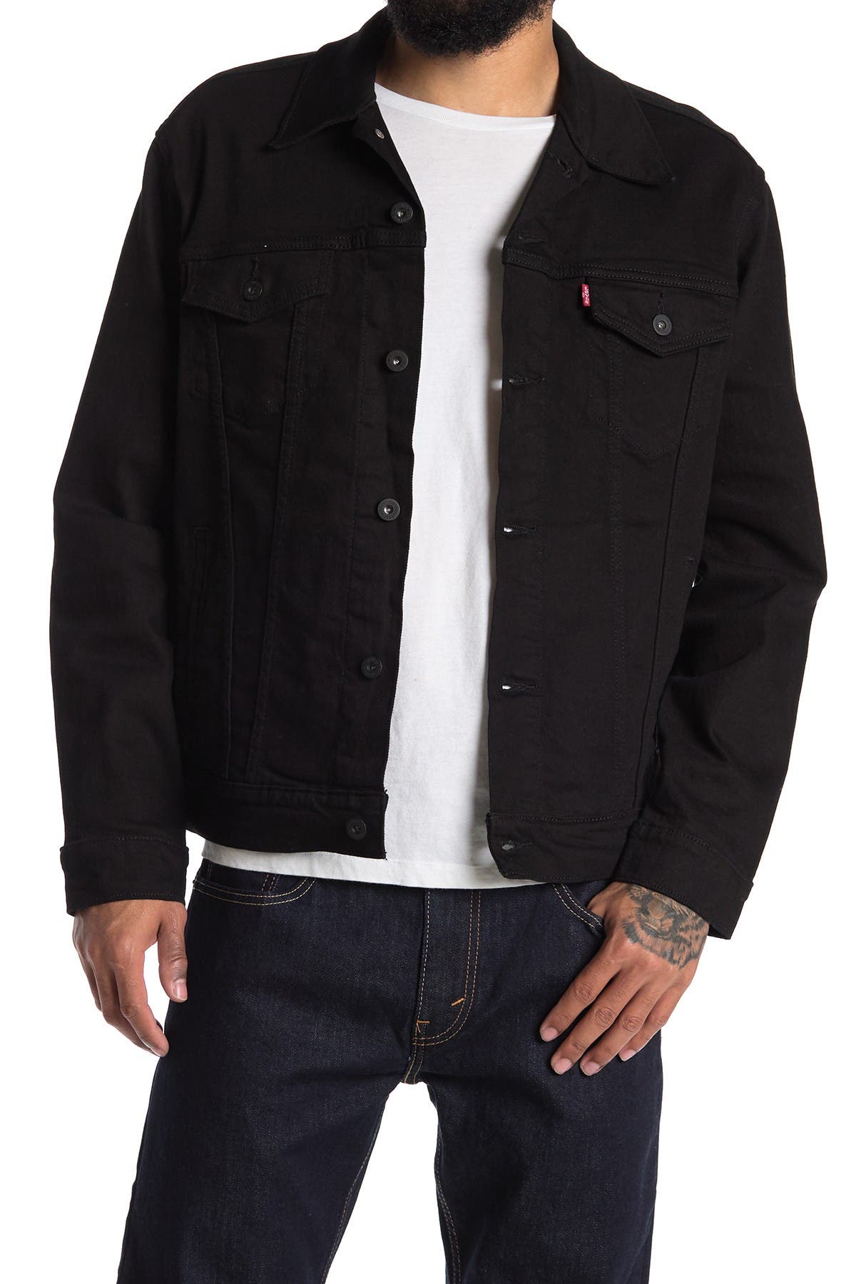 nordstrom black jean jacket