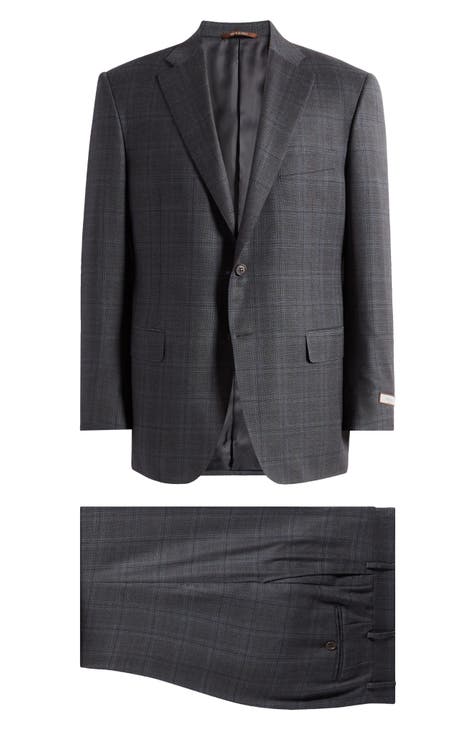 Siena Plaid Regular Fit Wool Suit