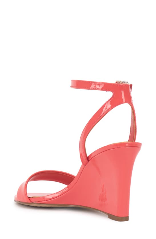 Shop Vince Camuto Jefany Ankle Strap Wedge Sandal In Peach Pop