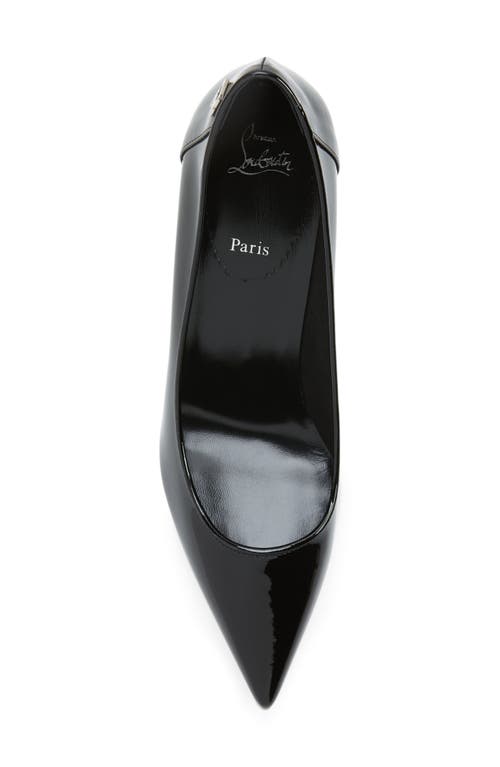 Christian Louboutin Kate Specchio Red Sole Leather Pumps In Black/lin Black