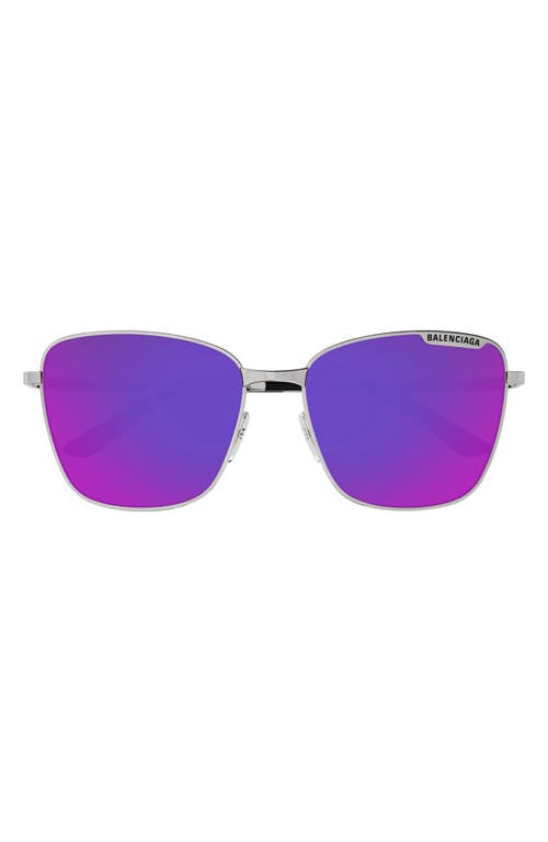 Balenciaga 59mm Square Sunglasses in Ruthenium at Nordstrom