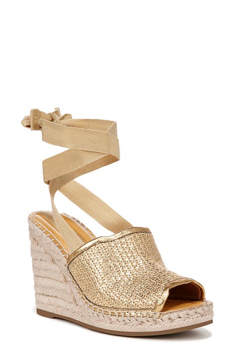 Franco sarto hot sale gold wedges