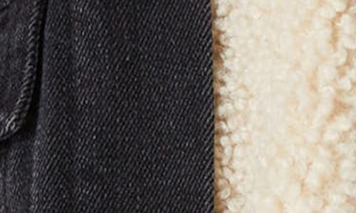 BLANKNYC BLANKNYC HIGH PILE FLEECE & DENIM TRUCKER JACKET 