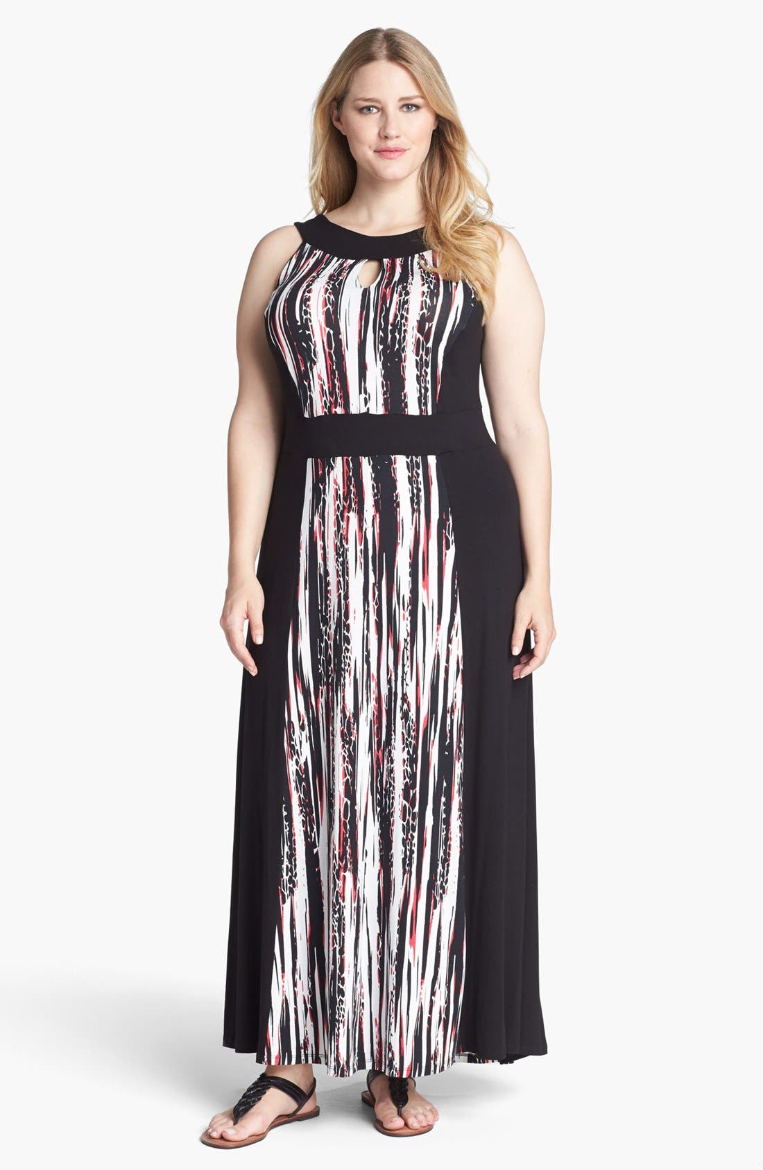 Evans Graphic Print Jersey Maxi Dress (Plus Size) Nordstrom