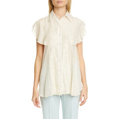 Stella Mccartney Fil Coupe Silk Blend Blouse