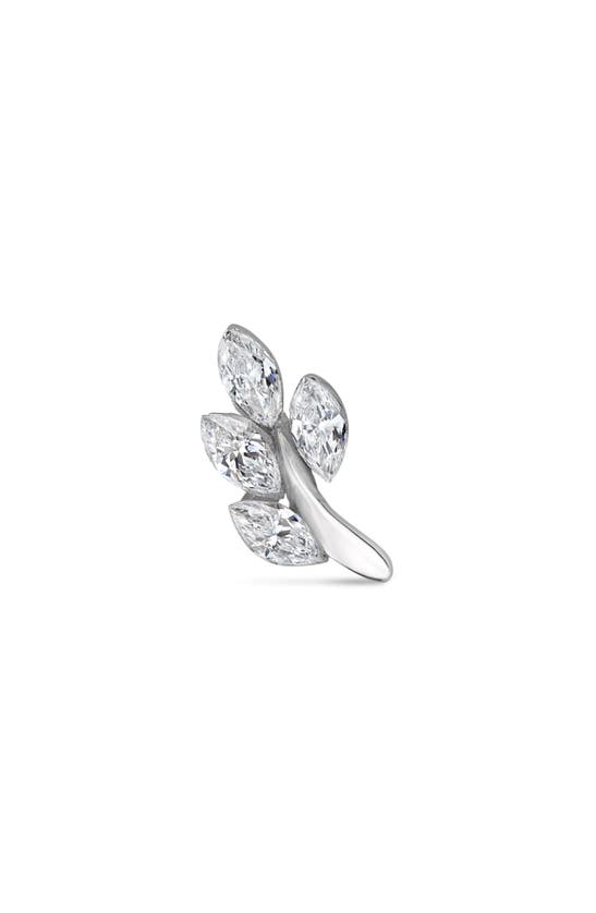 Maria Tash Diamond Vine Single Threaded Stud Earring In White Gold