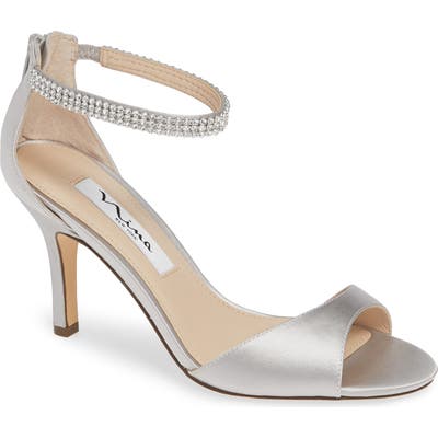 Nina Volanda Ankle Strap Sandal, Metallic