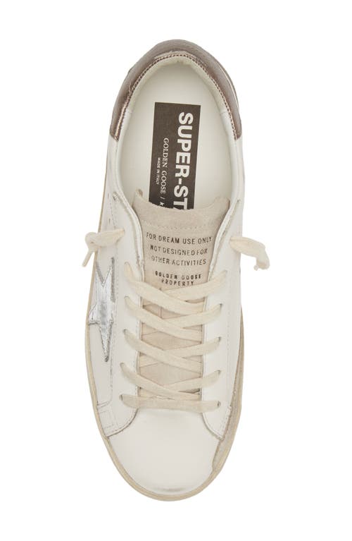 Shop Golden Goose Super-star Sneaker In White/silver