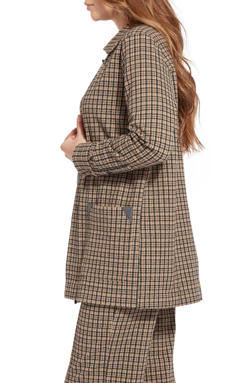 Lyssé Nomad Houdstooth Plaid Overshirt In Harriet Brushed Plaid