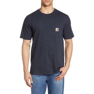 Carhartt Work In Progress Logo Pocket T-Shirt, Blue