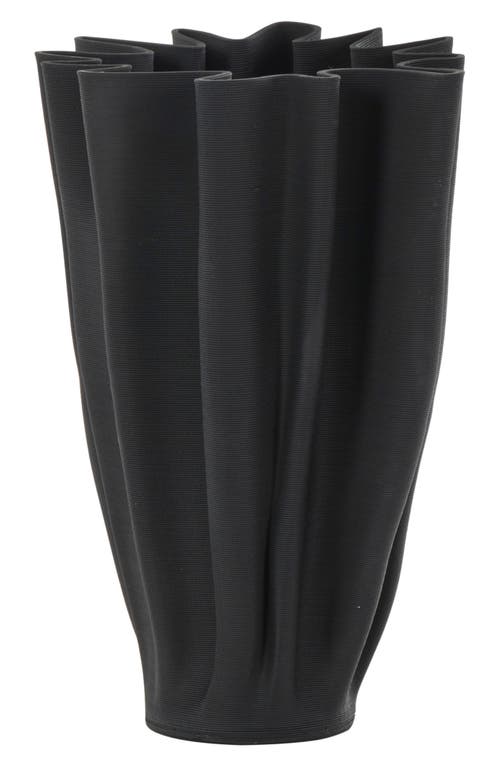 Vivian Lune Home Ceramic Vase In Black