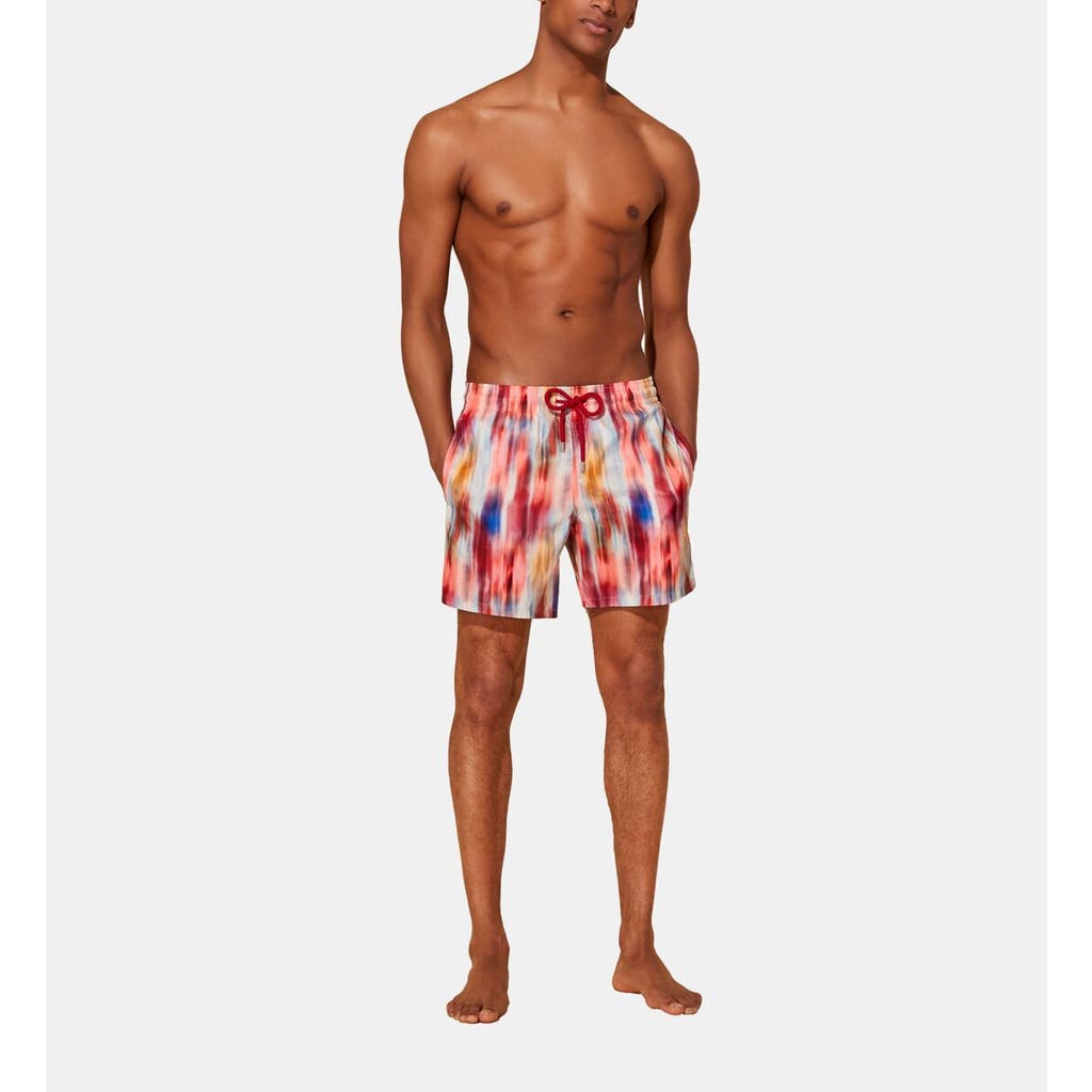 Shop Vilebrequin Ikat Flowers Ultra-light And Packable Swim Trunks In Multicolor