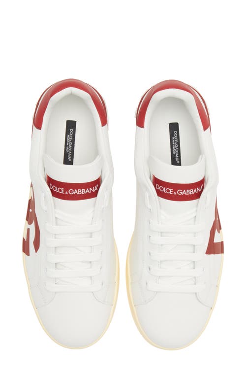 Shop Dolce & Gabbana Dolce&gabbana Portofino Sneaker In White/poppy