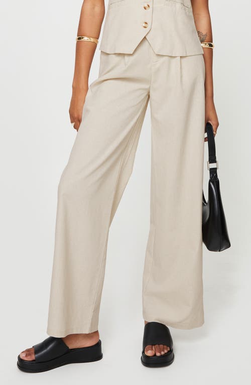 Shop Princess Polly Cassiopeia Vest & Wide Leg Pants Set In Light Beige