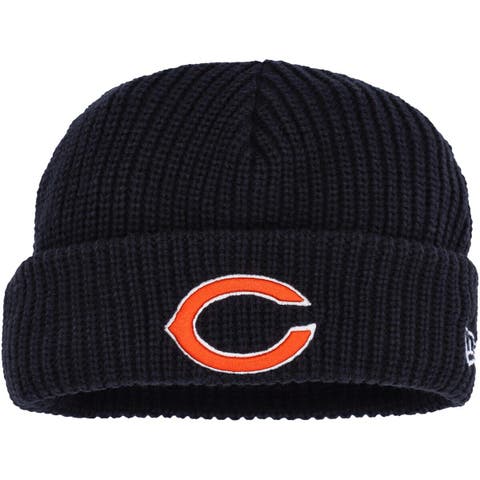 Men's Chicago Bears New Era Navy/Orange 2021 NFL Sideline Sport Official Pom Cuffed Knit Hat