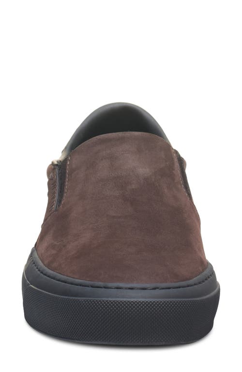 Moncler Monclub Slip-on Sneaker In Coffee Bean