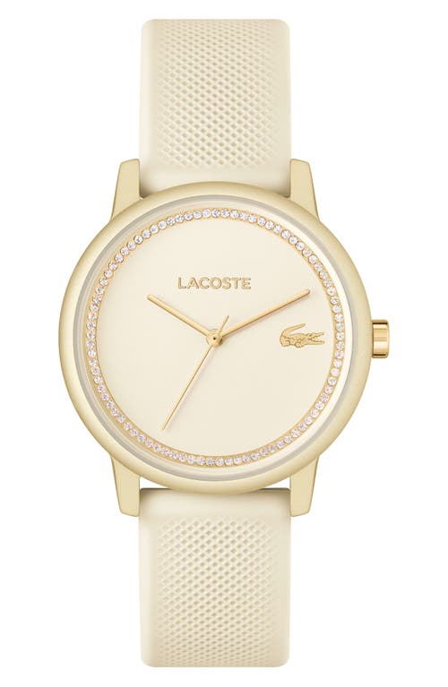 Lacoste 12.12 Go Silicone Strap Watch, 36mm in White M-O-P 