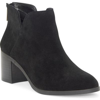 Enzo Angiolini Jainn Leather Block Heel Bootie, Black
