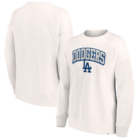 Women's Majestic Royal Los Angeles Dodgers Plus Size Sequin Wordmark  Quarter-Zip Pullover Jacket