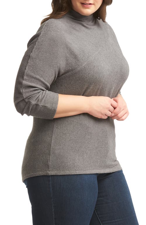Tart Deb Ribbed Long Sleeve Top In Charcoal Heather