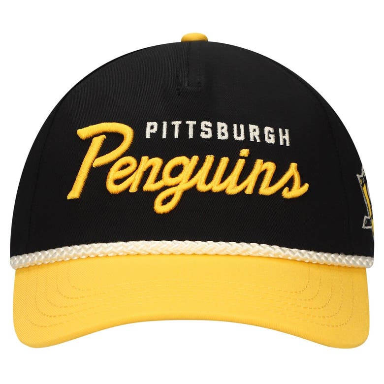 Shop American Needle Black/gold Pittsburgh Penguins Roscoe Washed Twill Adjustable Hat
