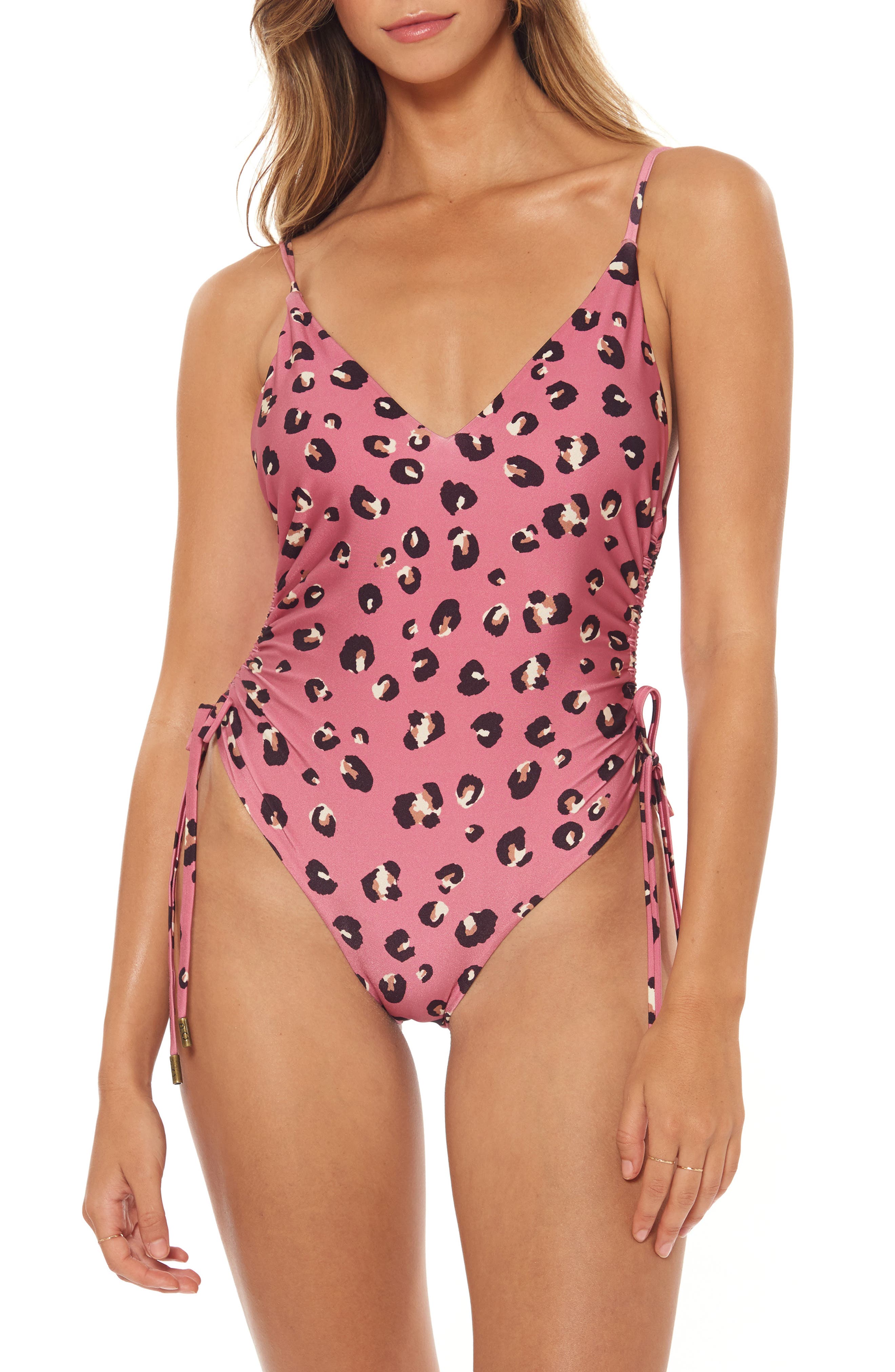 leopard one piece swimsuit nordstrom