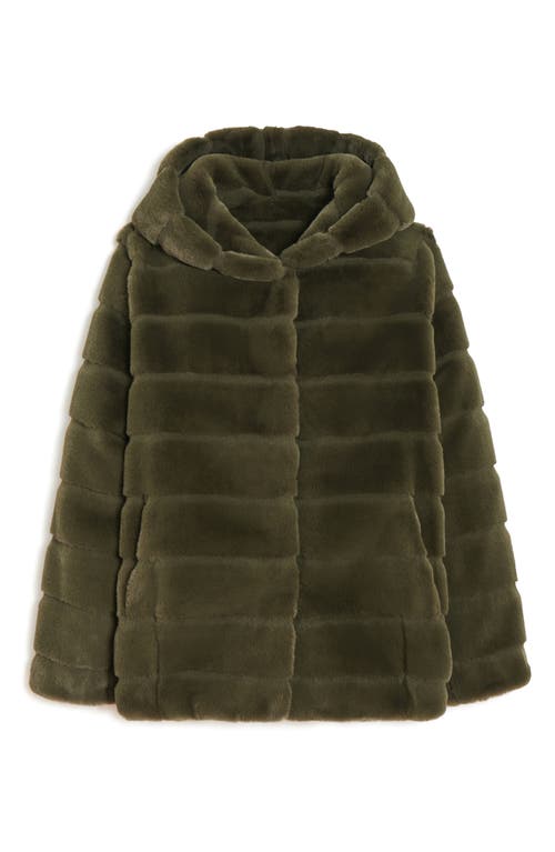 Shop Apparis Goldy Recycled Polyester Pluche™ Faux Fur Coat In Juniper