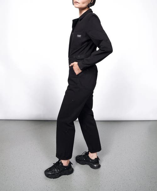 Wildfang The Essential Long Sleeve High Waisted Coverall In Black