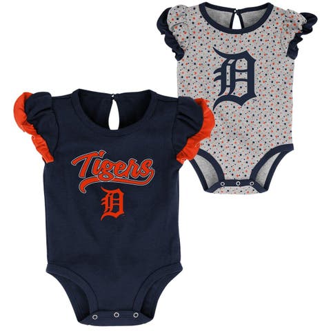 Newborn & Infant Navy/Heathered Gray Detroit Tigers Scream & Shout Two-Pack Bodysuit Set