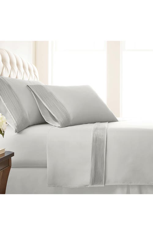 Southshore Fine Linens Premium Collection Pleated Extra Deep Pocket Sheet Set In Light Grey