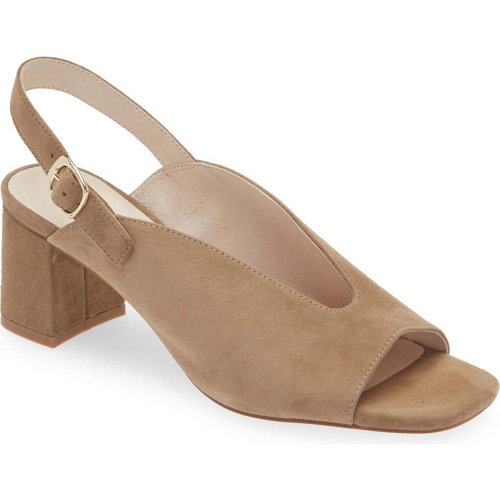 KOKO + PALENKI Polina Slingback Sandal in Almond Suede