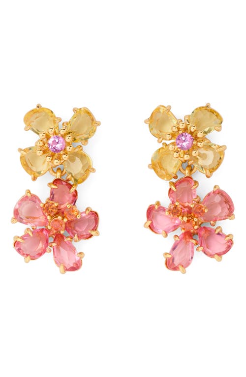 Kate Spade New York flower drop earrings in Gold Multi at Nordstrom
