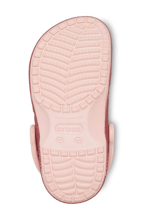 Crocs Kids' Baya Glitter Clog In Pink Rose