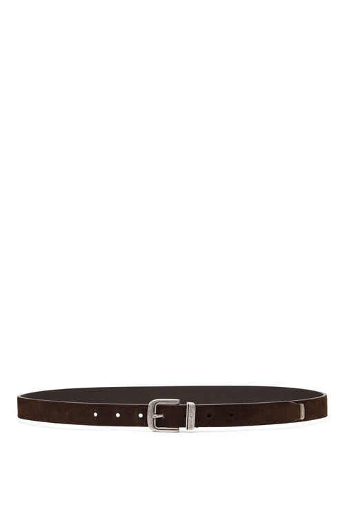 Shop Brunello Cucinelli Leather Belt In Coffee