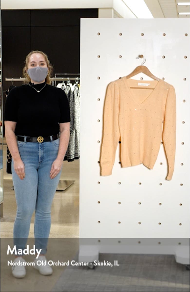Abigail Puff Sleeve Embellished Sweater, sales video thumbnail