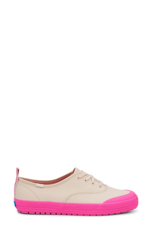 Keds ® Champion Toe Rand Sneaker In Oatmeal/pink