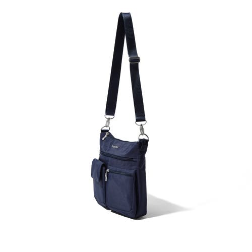 Shop Baggallini Modern Everywhere Slim Crossbody Bag With Rfid Wristlet In French Navy