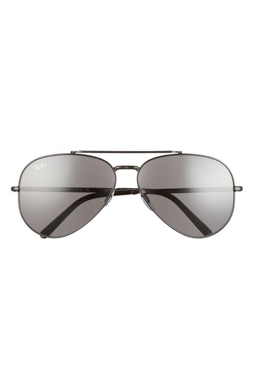 Ray Ban Ray-ban New Aviator 62mm Oversize Pilot Sunglasses In Black/dark Grey