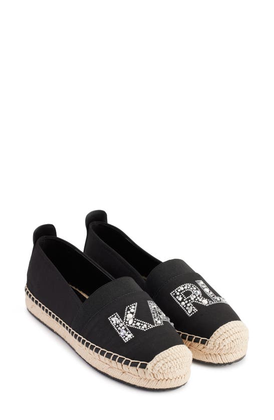 Shop Karl Lagerfeld Manika Espadrille Loafer In Black