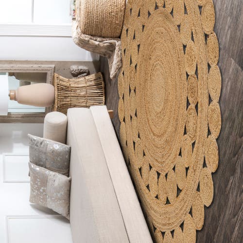 Jonathan Y Bodhi Round Natural Jute Hippie Circle Natural Round Area Rug In Natural
