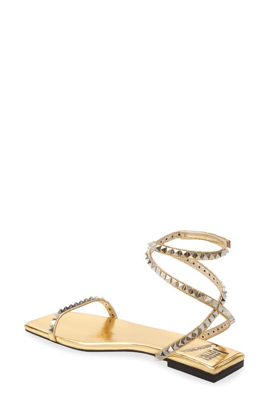 Shop Jeffrey Campbell Luxor Strappy Sandal In Gold Silver Combo