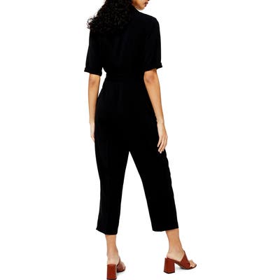 Petite Topshop Utility Buckle Jumpsuit, P US (fits like 0-2P) - Black