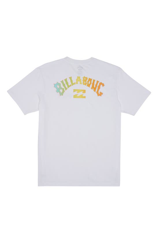 Shop Billabong Kids' Arch Fill Cotton Graphic T-shirt In White