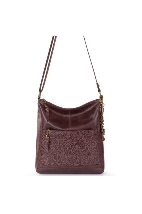 Shop The Sak Lucia Crossbody In Mahogany Tile Emboss